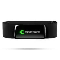 COOSPO Fascia Cardio H9Z Ricaricabile, Bluetooth 5.0/ANT+ Cardiofrequenzimetro HRM Fitness Tracker Impermeabile IP67, Compatibile con Wahoo, Zwift, Strava, Elite HRV