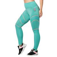 Zumba Comfy Elastici Fitness Leggings a Vita Alta Fitness Pantaloni Donna da Allenamento, Bold Blue, S