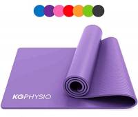KG Physio Tappetino fitness, ideale per ginnastica a casa. Tappetino palestra e pilates, tappetino yoga antiscivolo spessore 1cm con tracolla. 183cm x 60cm x 10mm - viola