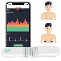 ViATOM Sensore di Frequenza Cardiaca, Cardiofrequenzimetro Cintura Toracica, Bluetooth Ant+, Monitor ECG con Cuscinetti per l'Esercizio Fisico, Indossabile Senza Fili, con Allarme a Vibrazione