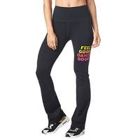 Zumba Comfy Elastici Fitness Leggings a Vita Alta Fitness Pantaloni Donna da Allenamento, Party Black, XS
