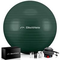 EliteAthlete Palla Fitness con Sistema Anti Burst - Palla Pilates Yoga - Fitball 55 cm 65 cm 75 cm 85 cm - Palla Gravidanza - Fit Ball incl. Pompa d'Aria