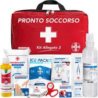 AIESI® Cassetta medica di pronto soccorso (Borsa) con ALLEGATO 2 per aziende meno 3 dipendenti, Conforme DM388/DL81, Made in Italy