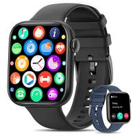 KIQULOV 2022 Smartwatch Uomo Chiamate Bluetooth, 1.8" Orologio Smartwatch con 120+ modalità Sport, Monitoraggio Frequenza Cardiaca, SpO2, Sonno, Smartwatch Donna e Uomo per Android iOS