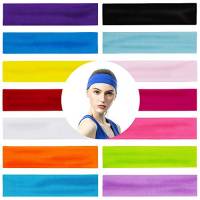 QUMENEY 14 fasce da yoga colorate per sport, alla moda, fascia elastica per il sudore, per donne e ragazze, sport, pilates, fitness (colori misti)