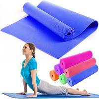 OUTLETISSIMO® Tappetino Yoga Tappeto Blu Pilates MATERASSINO Fitness Aerobica 173X61 Soft
