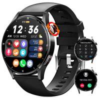 Orologio Smartwatch Uomo Risponde alle Chiamate in Vivavoce, 1,32'' HD Orologio Tracker Fitness Cardiofrequenzimetro da polso Monitor Sonno Contapassi Cronometro Smart Watch Sportivo per Android iOS