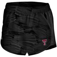 Under Armour – Maglietta NCAA Fly by Run Short, Donna, Fly By Run Short, Black OPITIC Feather, S
