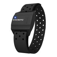 COOSPO HW706 Fascia Cardio da Braccio Bluetooth Ant+, Cardiofrequenzimetro Impermeabile IP67, Compatibile con Wahoo Fitness, Strava, iCardio, DDPY, Pulsoid