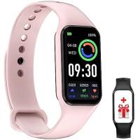 FeipuQu Smartwatch Uomo Donna, 5 ATM Impermeabil con Cardiofrequenzimetro/SpO2/Sonno/Contapassi, Notifiche Smart Watch Orologio Fitness Activity Tracker per iOS Android (2 cinturini)