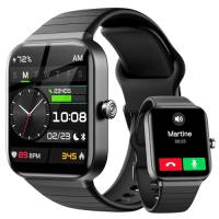 Smartwatch Uomo Chiamate Bluetooth, Orologio Donna con Alexa Integrato, Fitness Tracker 1.8" & IP68 con cardiofrequenzimetro Monitor del SpO2/ Sonno/Stress, 100+ Modalità Sport per Android iOS