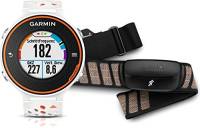 Garmin Forerunner 620 HRM-Run Bundle GPS Running, Fascia Cardio Premium HRM-Run Incluso, Bianco/Arancio