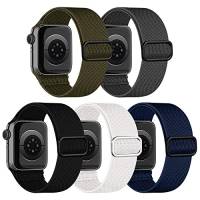Chinbersky 5 confezioni di cinturini compatibili con cinturino Apple Watch 49 mm 45 mm 44 mm 42 mm uomo donna cinturino di ricambio regolabile nylon elastico sport per iWatch ultra serie
